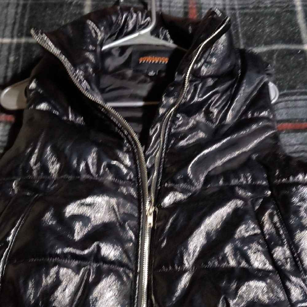 Kids Black Shiny Puffer Vest